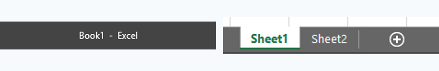 Excel worksheet tabs at the bottom of a workbook