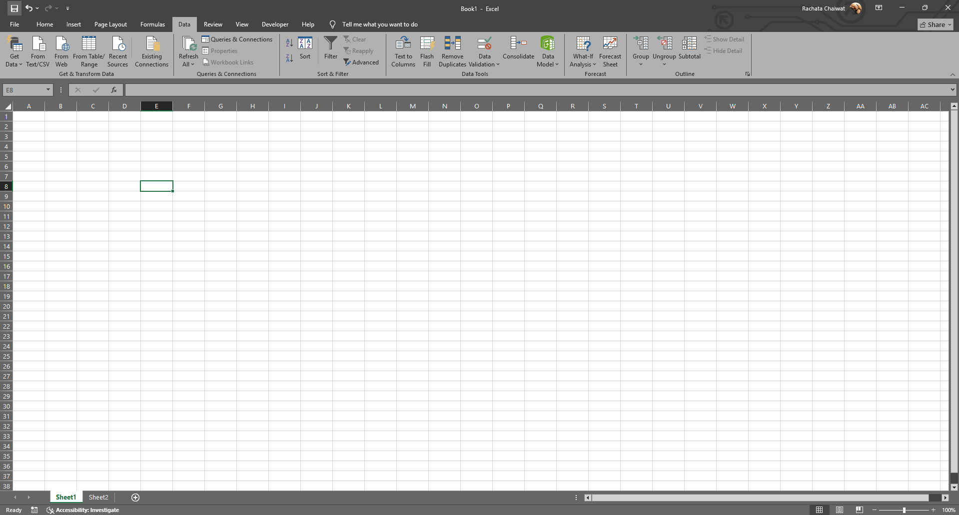 Excel Data tab
